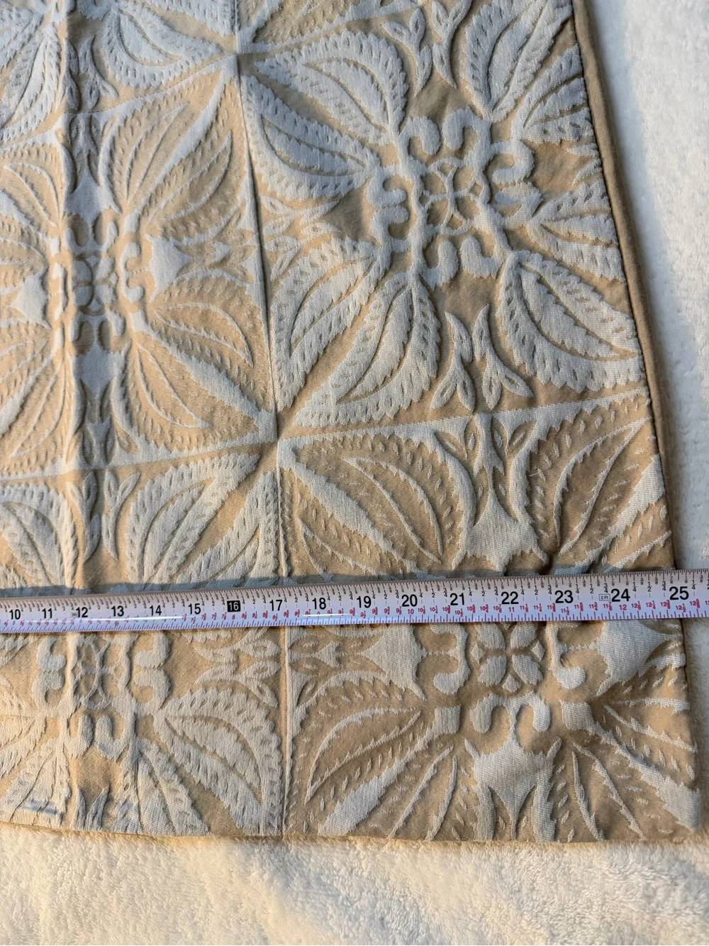 Martha Stewart Collection Euro Sham Embossed Quilt-Style Taupe Cream Replacement